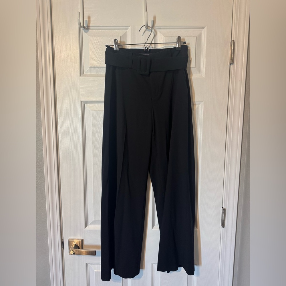Banana Republic Black Wide Leg Belted Pants